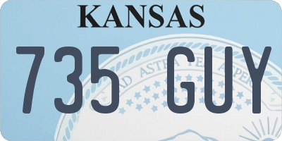 KS license plate 735GUY