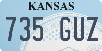 KS license plate 735GUZ