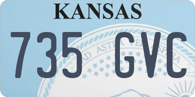 KS license plate 735GVC
