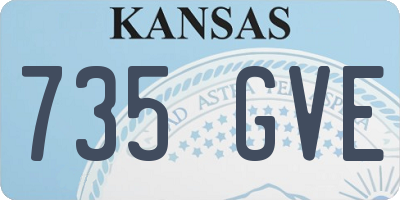 KS license plate 735GVE
