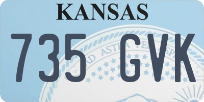 KS license plate 735GVK