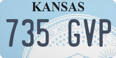 KS license plate 735GVP