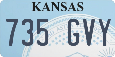 KS license plate 735GVY