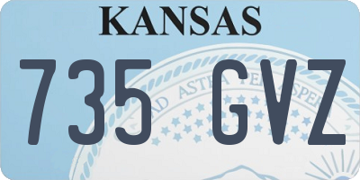 KS license plate 735GVZ