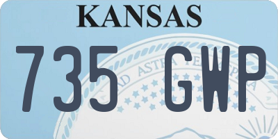 KS license plate 735GWP