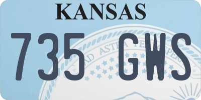 KS license plate 735GWS