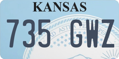 KS license plate 735GWZ