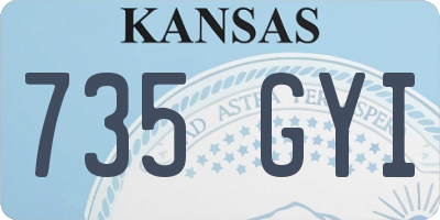 KS license plate 735GYI
