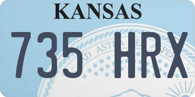 KS license plate 735HRX