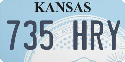 KS license plate 735HRY