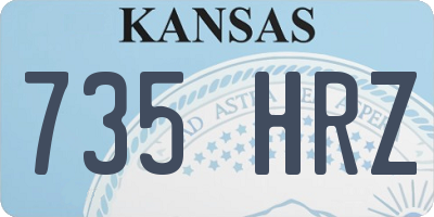 KS license plate 735HRZ