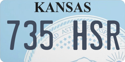 KS license plate 735HSR