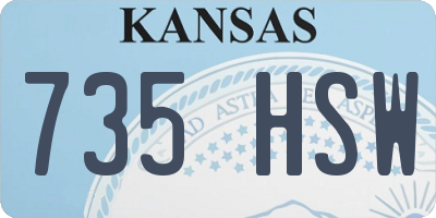 KS license plate 735HSW