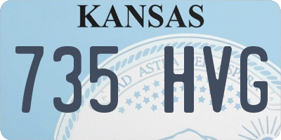 KS license plate 735HVG