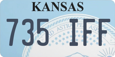 KS license plate 735IFF