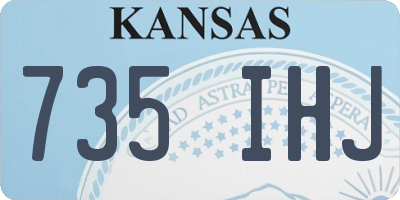 KS license plate 735IHJ