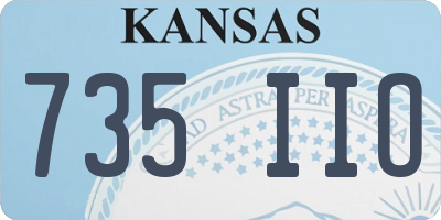 KS license plate 735IIO
