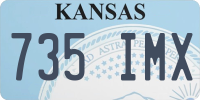 KS license plate 735IMX