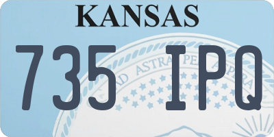 KS license plate 735IPQ