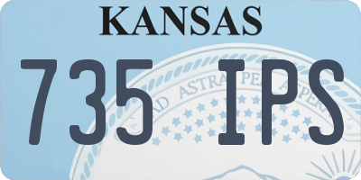 KS license plate 735IPS
