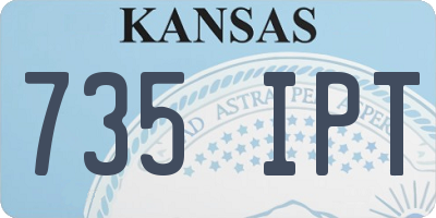 KS license plate 735IPT