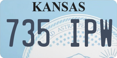 KS license plate 735IPW