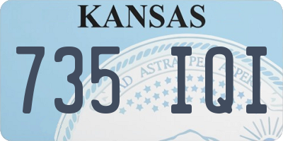 KS license plate 735IQI