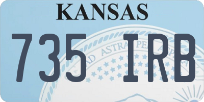 KS license plate 735IRB