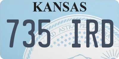 KS license plate 735IRD