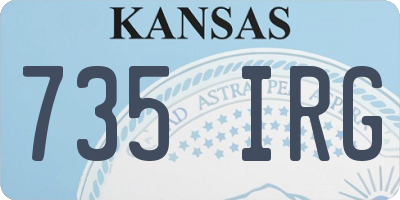 KS license plate 735IRG