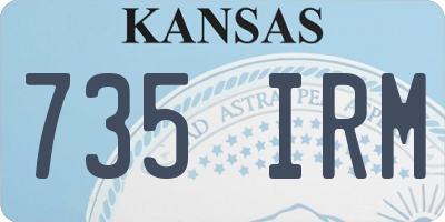 KS license plate 735IRM