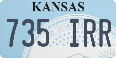 KS license plate 735IRR