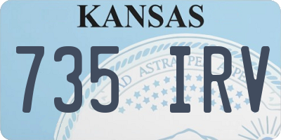 KS license plate 735IRV