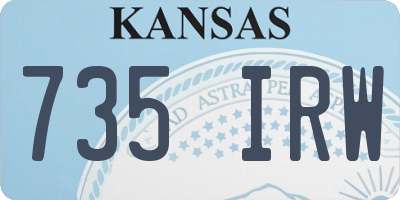 KS license plate 735IRW