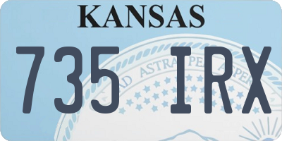 KS license plate 735IRX