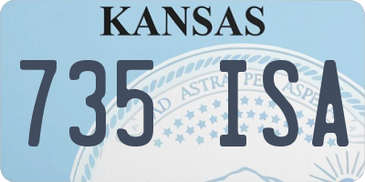 KS license plate 735ISA