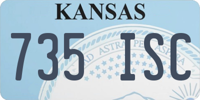 KS license plate 735ISC