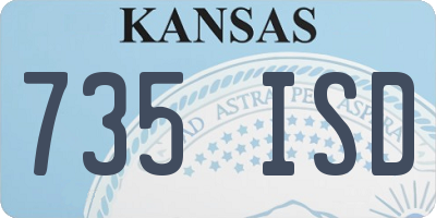 KS license plate 735ISD