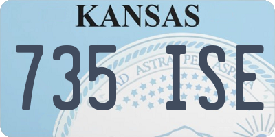 KS license plate 735ISE