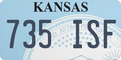 KS license plate 735ISF