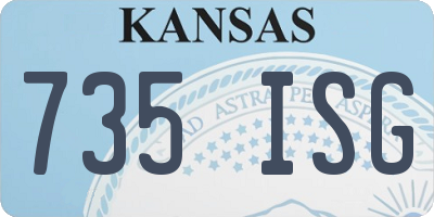 KS license plate 735ISG