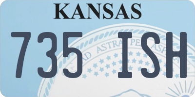 KS license plate 735ISH