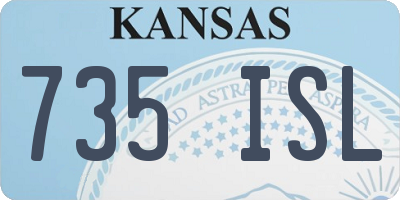 KS license plate 735ISL