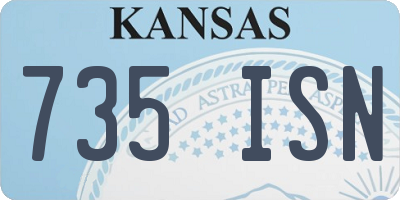 KS license plate 735ISN
