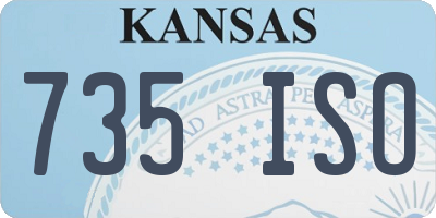 KS license plate 735ISO