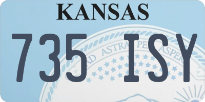 KS license plate 735ISY