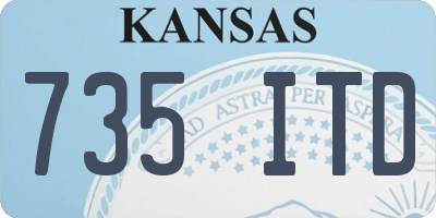 KS license plate 735ITD