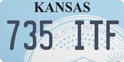 KS license plate 735ITF
