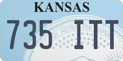 KS license plate 735ITT