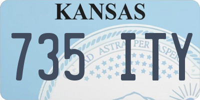 KS license plate 735ITY